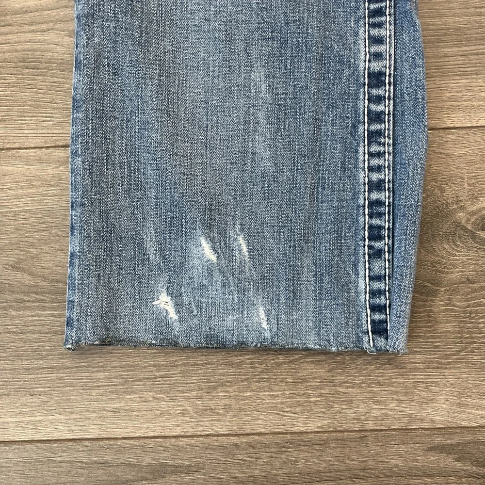 True Religion Jeans Billy Big T Mens 34x30 Blue Denim Distressed Style